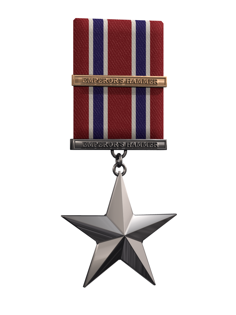 Iron Star with Copper Ribbon